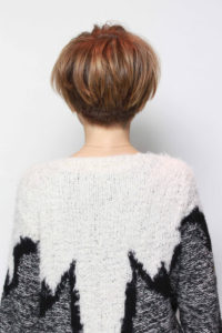 外国人風ガーリーショートカラー後